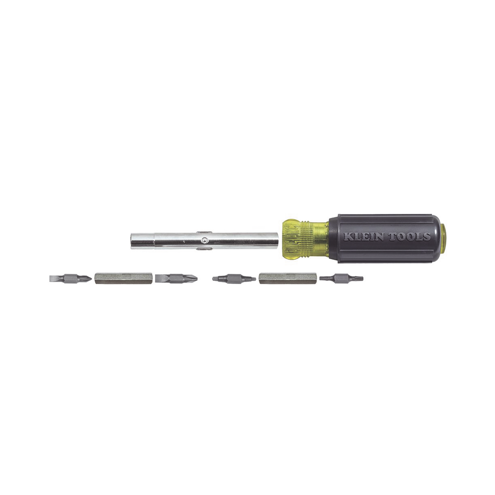 Desarmador Multipunta, 11 en 1, con Puntas Phillips, Ranuradas, Cuadradas y Torx.