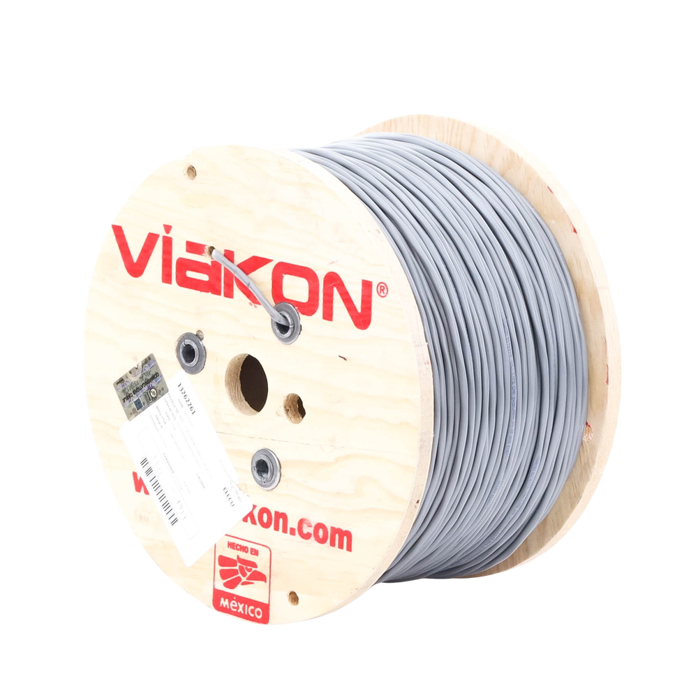 Cable 2 x 18 AWG / Blindado / 305 Metros (1000 Pies) / Riser / UL / Color Gris / Hecho en M xico
