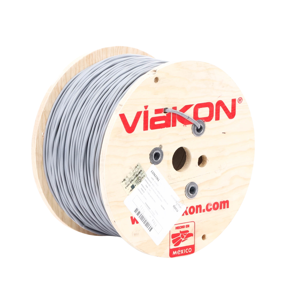Cable 2 x 18 AWG / Blindado / 305 Metros (1000 Pies) / Riser / UL / Color Gris / Hecho en M xico