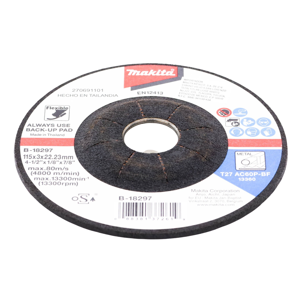 Disco de desbaste de 4 1/2"
