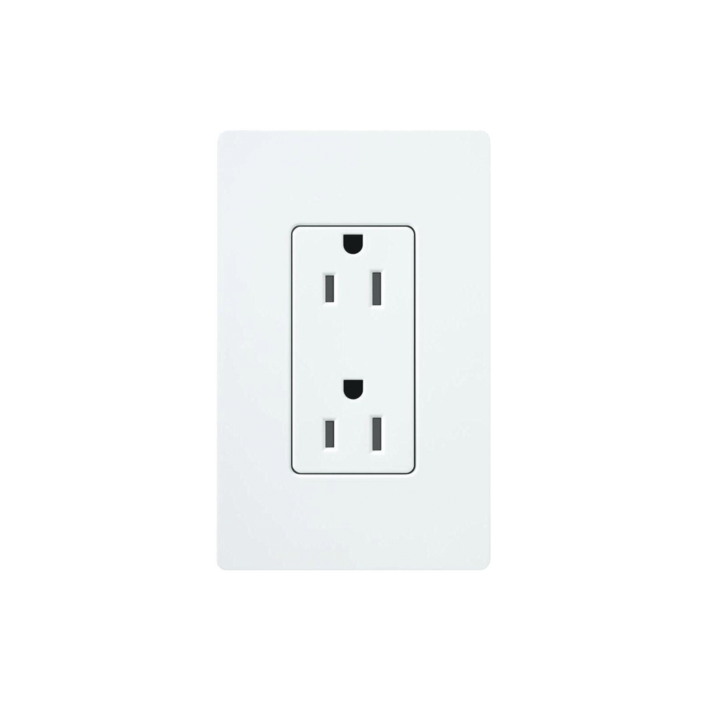 Tomacorriente receptáculo convencional  120V, 15A, color blanco.