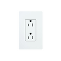 Tomacorriente receptáculo convencional  120V, 15A, color blanco.