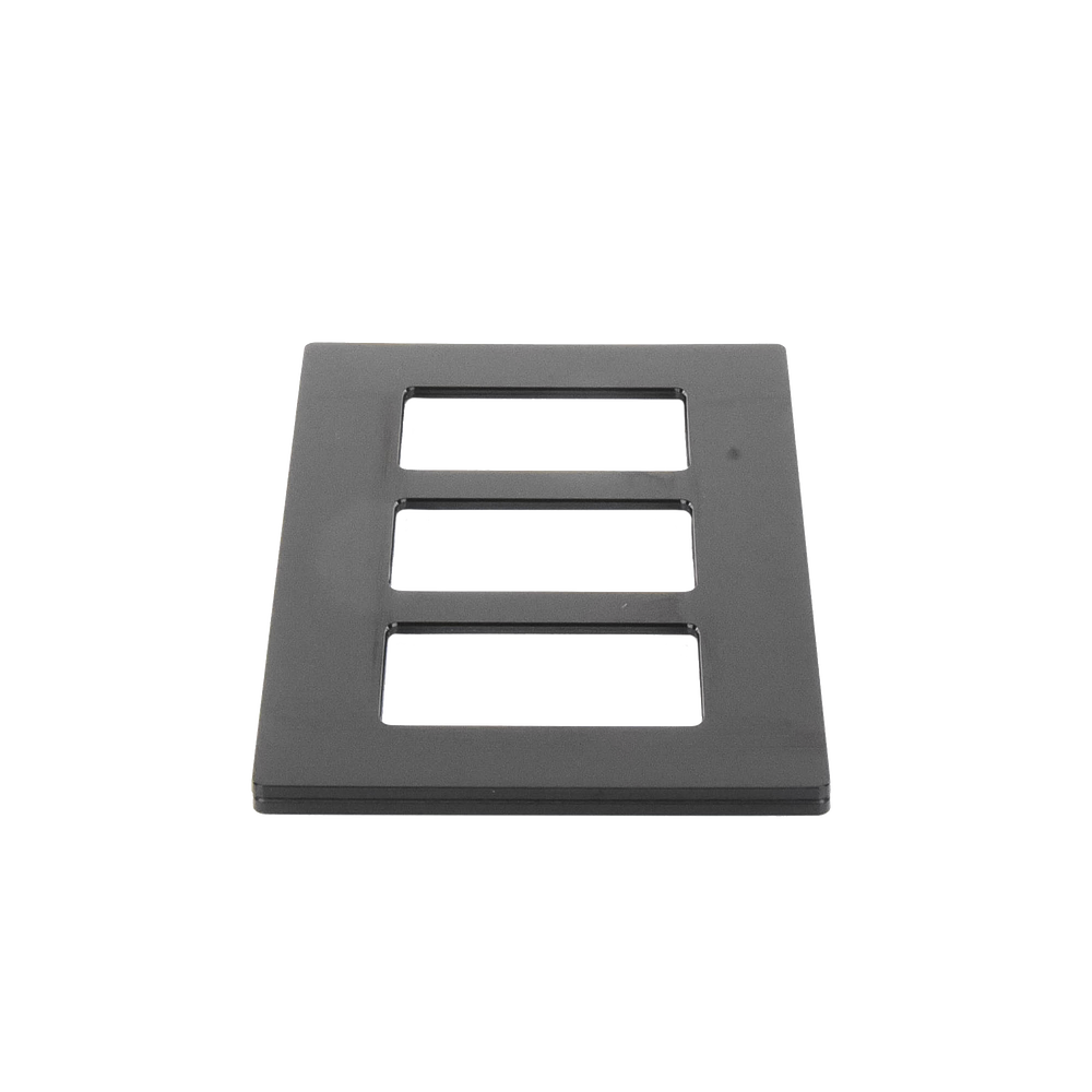 Tapa Color Blanco Negro para interruptor o dimmer Lutron, 3 gang, limpio y moderno