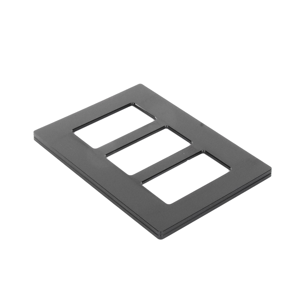 Tapa Color Blanco Negro para interruptor o dimmer Lutron, 3 gang, limpio y moderno