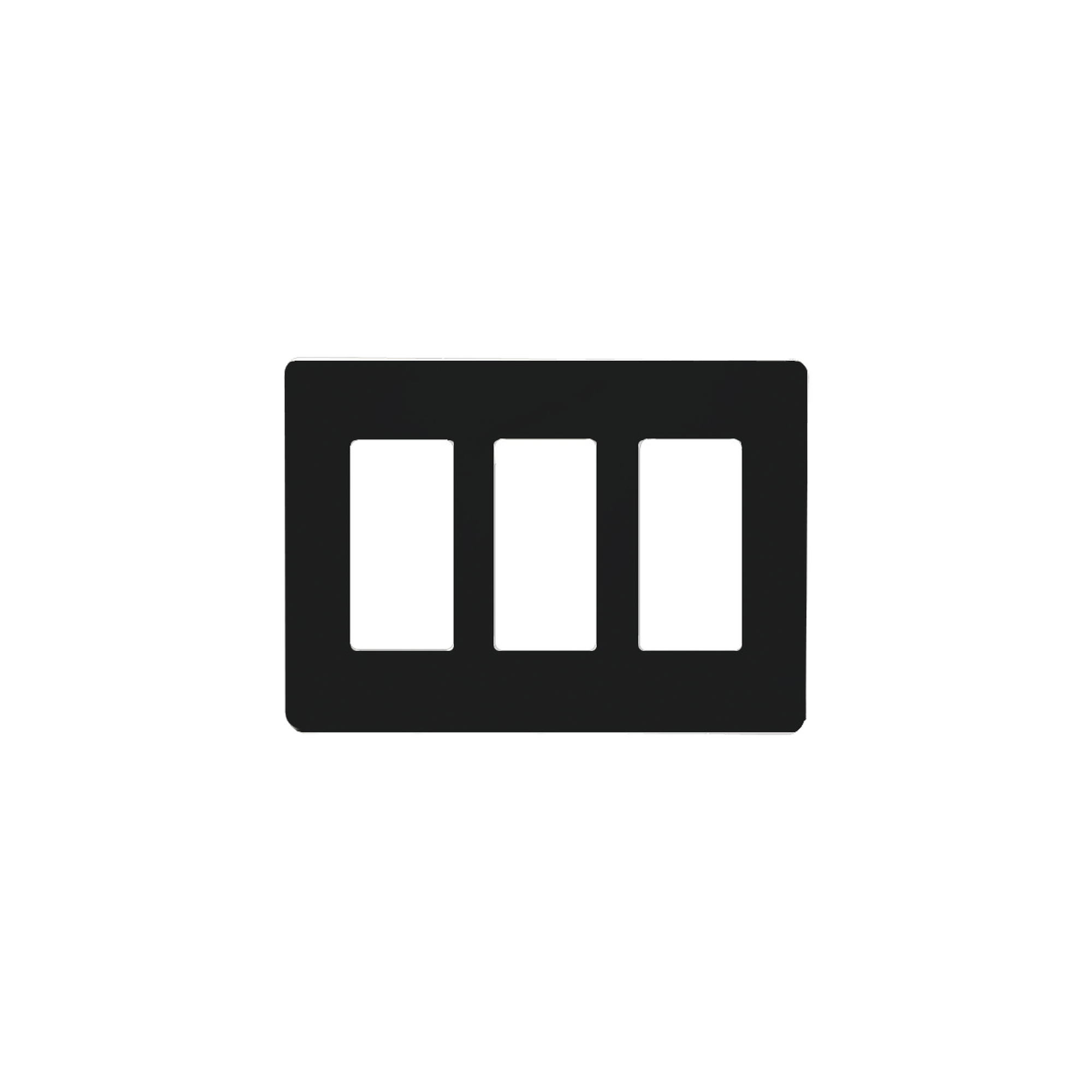 Tapa Color Blanco Negro para interruptor o dimmer Lutron, 3 gang, limpio y moderno