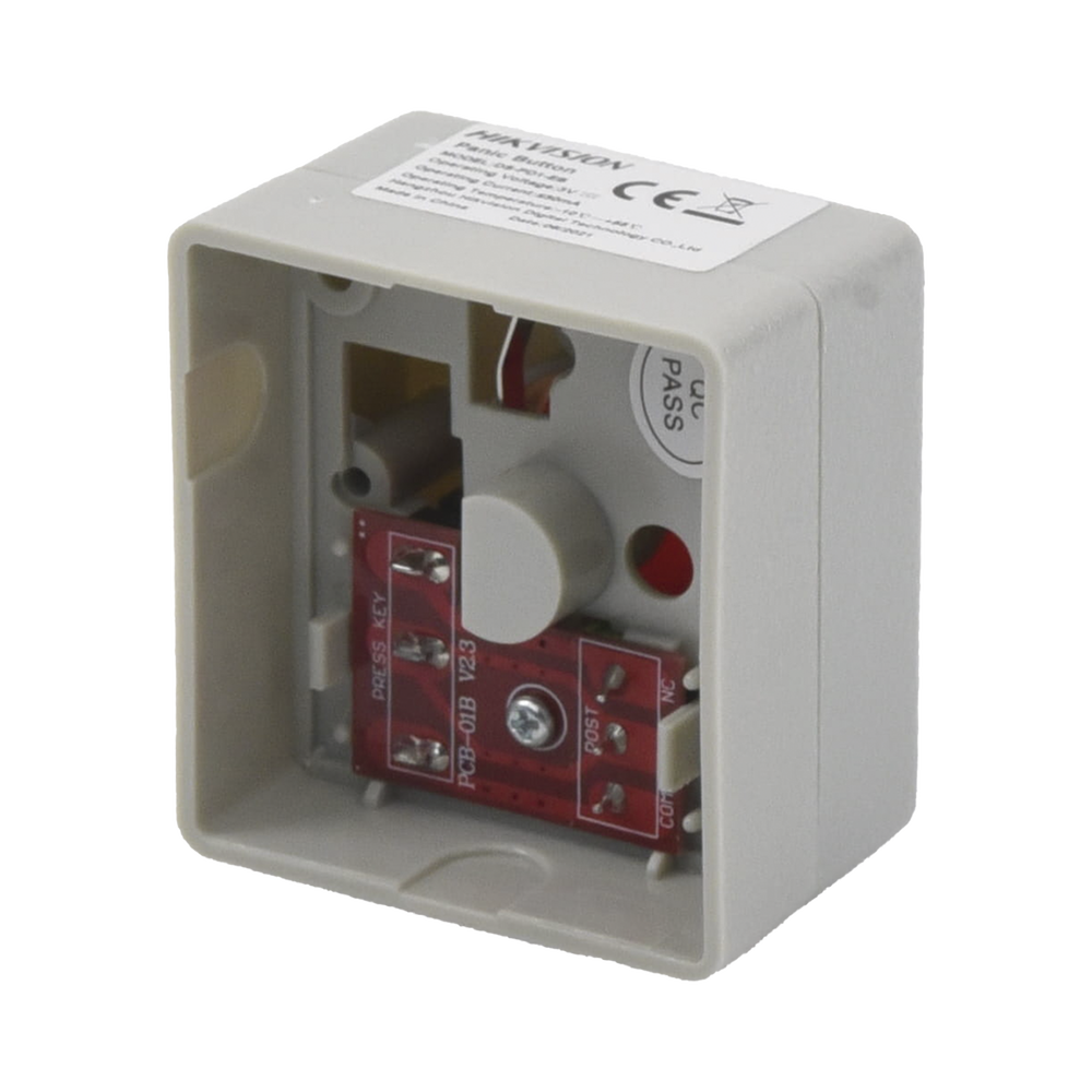 Botón de Pánico Cableado / Compatible con Cualquier Panel de Alarma / LLave de Seguridad / NA/NC / Material Retardante al Fuego (ABS)