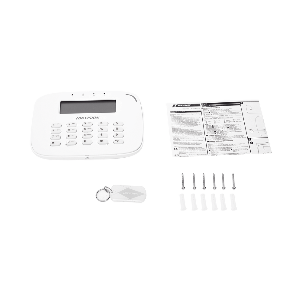 Teclado LCD / Cableado / Compatible con el Panel Hibrido Hikvision DS-PHA64-W4P y DS-PHA64-W4P2