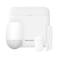 (AX PRO) KIT de Alarma AX PRO con GSM (3G/4G) / Incluye: 1 Hub con bateria de respaldo / 1 Sensor PIR / 1 Contacto Magnético / 1 Control Remoto / Wi-Fi / Compatible con Hik-Connect P2P