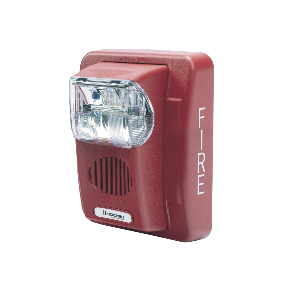 Sirena Estrobo, 12 Vcd, Multi-Candela 15 hasta 110 cd, Montaje En Pared, Color Rojo, Serie HEC3 (0500-05980) Hochiki