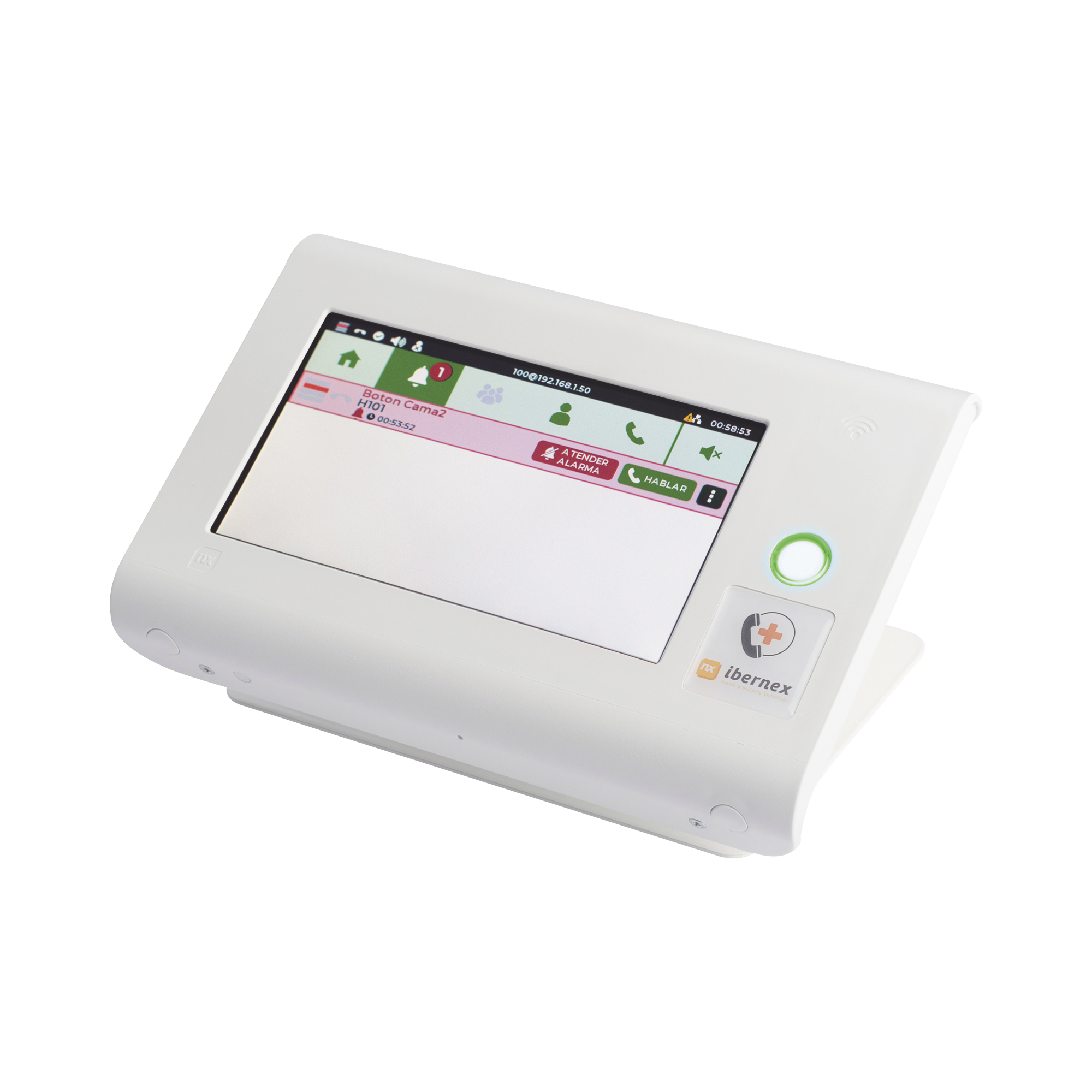 Consola de Sobremesa para Hospitales / Puesto de Control de Enfermería / Pantalla Táctil 7" / PoE / SIP / RFID / Compatible con NX0019/B, NX1021 y NX0015