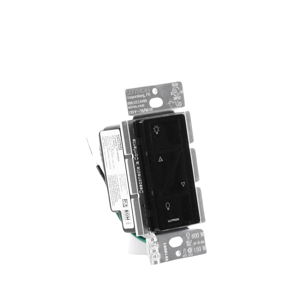 (Caseta Wireless) Atenuador de pared. Aumenta/Disminuye Intensidad de Iluminación. No requiere cable neutro. 150W LED / 600W INC/HAL
