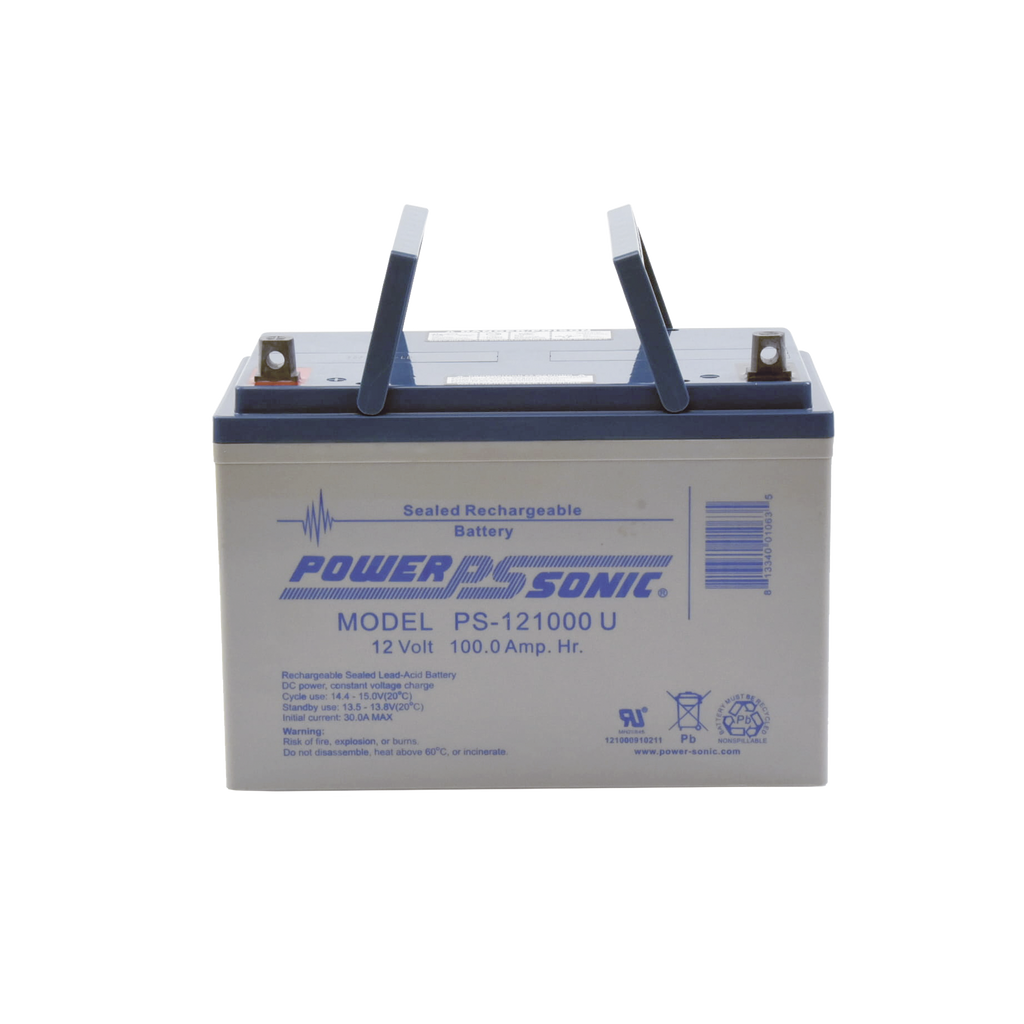Batería 12V, 100AH, Para Respaldo, Tecnologías AGM/VRLA, 10-12 Años Vida Útil, Terminales U, Reconocida UL