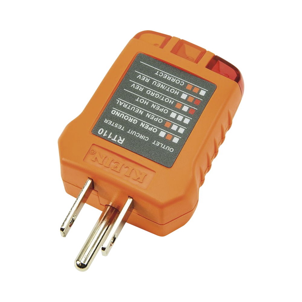 Probador de Tomacorrientes Estándar, con Secuencia de Luces para Indicar un Cableado Correcto/Incorrecto.