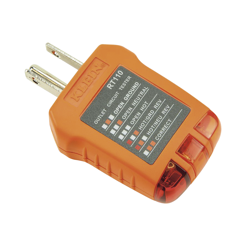 Probador de Tomacorrientes Estándar, con Secuencia de Luces para Indicar un Cableado Correcto/Incorrecto.