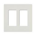 Tapa Color Blanco Satin Snow para interruptor o dimmer Lutron, 2 gang, limpio y moderno