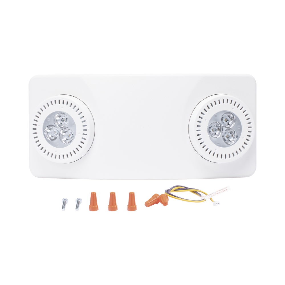 Luz de Emergencia Dual LED /520lm/uso rudo/montaje en pared o techo/batería de respaldo incluida