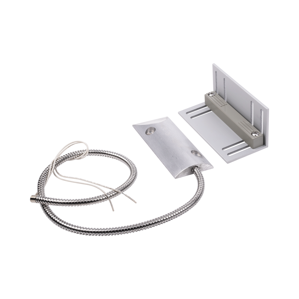 Contacto magnético para piso uso rudo con 55cm de cable blindado / GAP 75mm / Placa de montaje de "L".