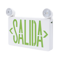 Letrero de Emergencia LED DUAL de SALIDA con Luz de Emergencia/Montaje Universal (pared, lateral o Techo)/Batería de Respaldo Incluida