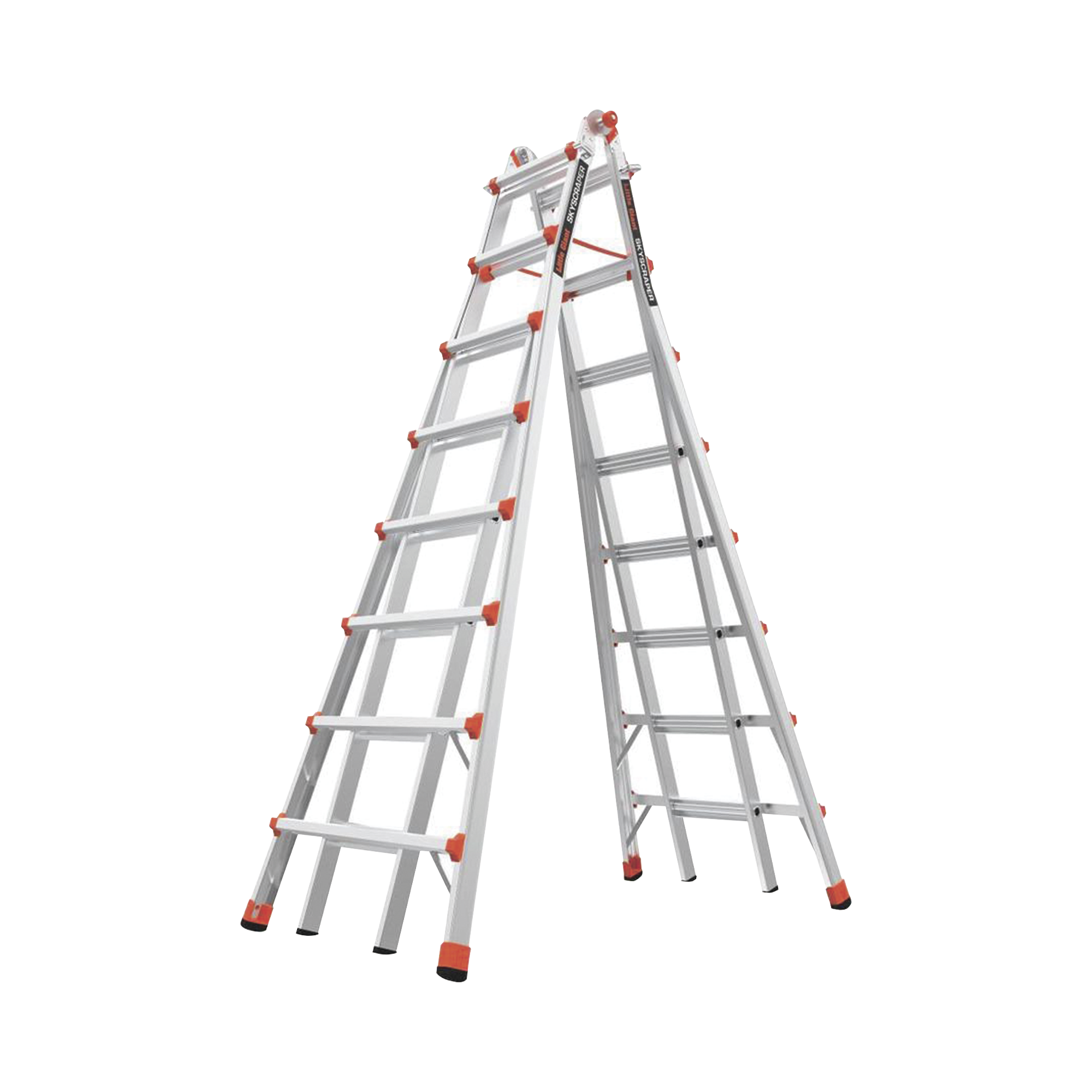 Escalera telescópica en "A" de 4.5 metros de aluminio.