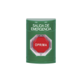 Botón de Salida de Emergencia , Texto en Español,  Acción Mantenida, Girar para Restablecer, LED de iluminación
