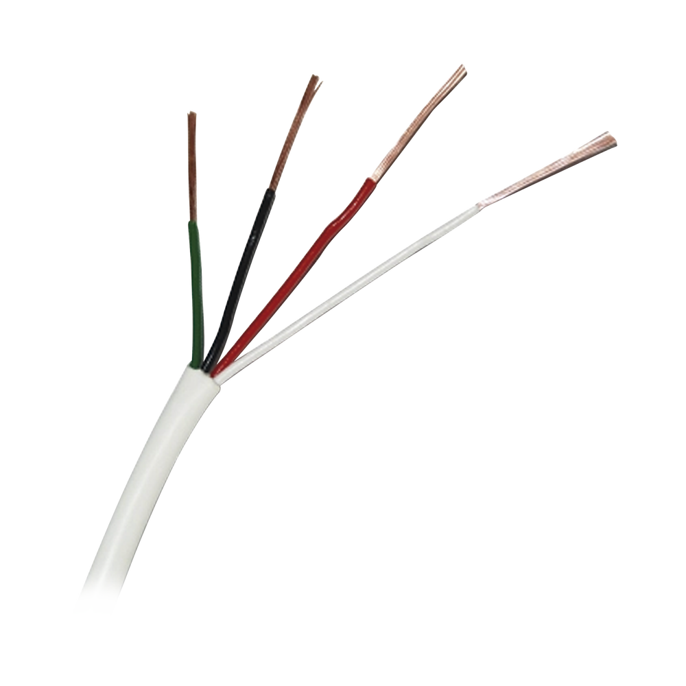 Bobina de 305 Metros (1000 Pies) / Cable de Cobre / 4 x 22 AWG / Tipo Alarmas UL / Para Interior / Color Blanco / Para Aplicaciones de Alarmas de Intrusi n / Interfonos / TV Porteros / y Multi-Prop sito / Hecho en M xico