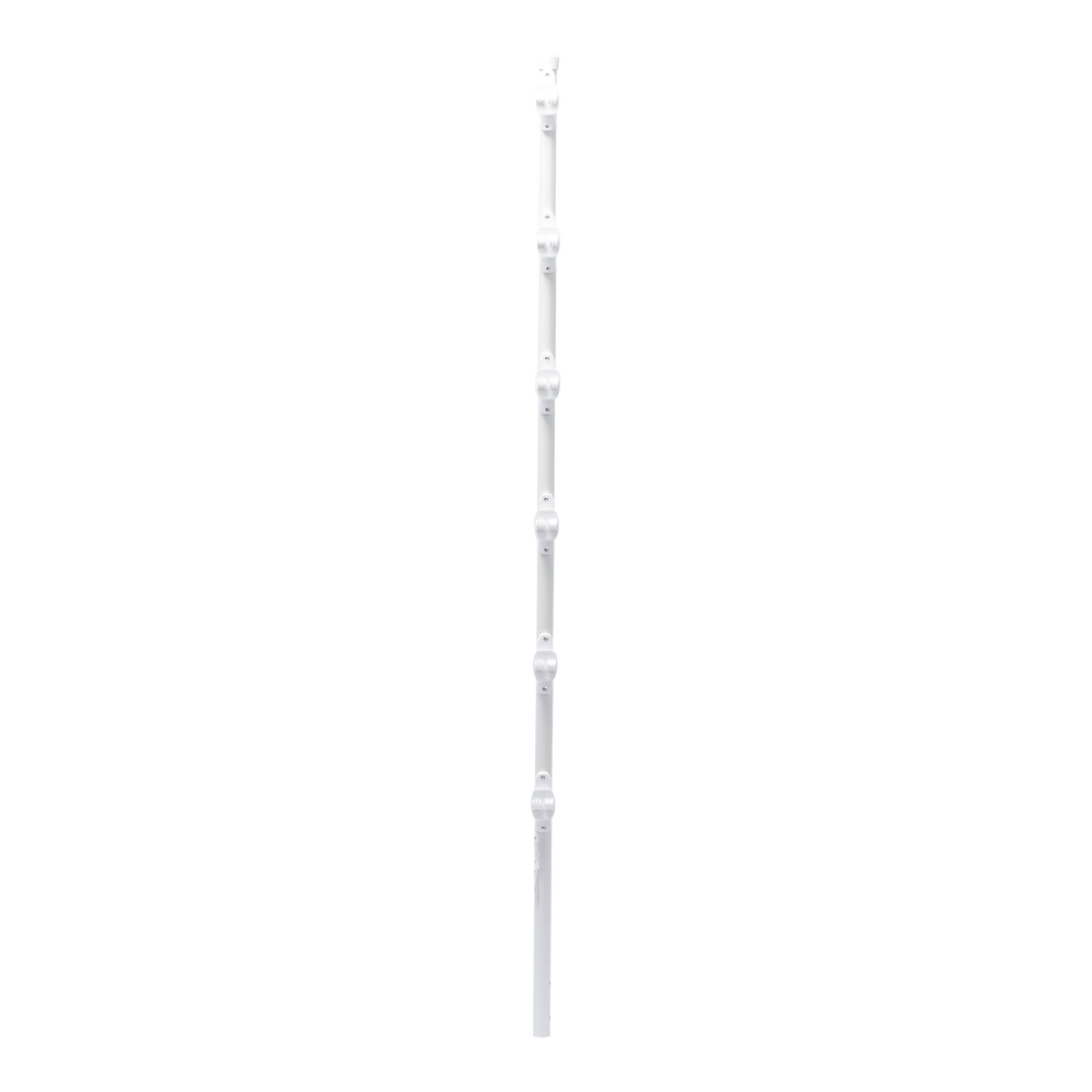 Poste con 6 Aisladores de PASO  para Cerca Electrificada. Tubo Galva. de 1.4m, cal. 18 de 1" Diam. + Pintura Blanca.