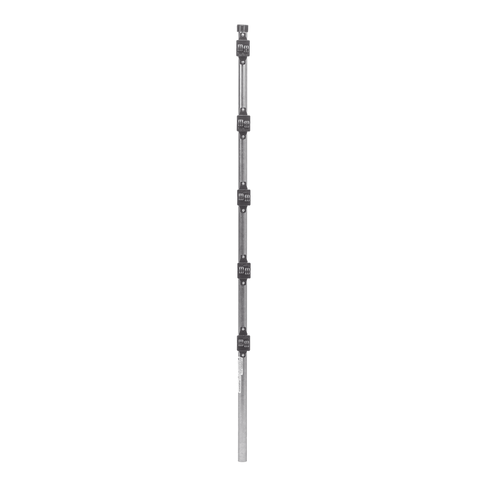Poste de Paso de 1.2m para Cerca Electrificada.Tubo Galvanizado cal. 18 de 1"Diam. con Tapón y 5 Aisladores Instalados.