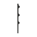 Poste de Paso Negro de 0.75m para Cerca Electrificada. Tubo Galvanizado cal. 18 de 1"Diam. con Tapón y 3 Aisladores Instalados.