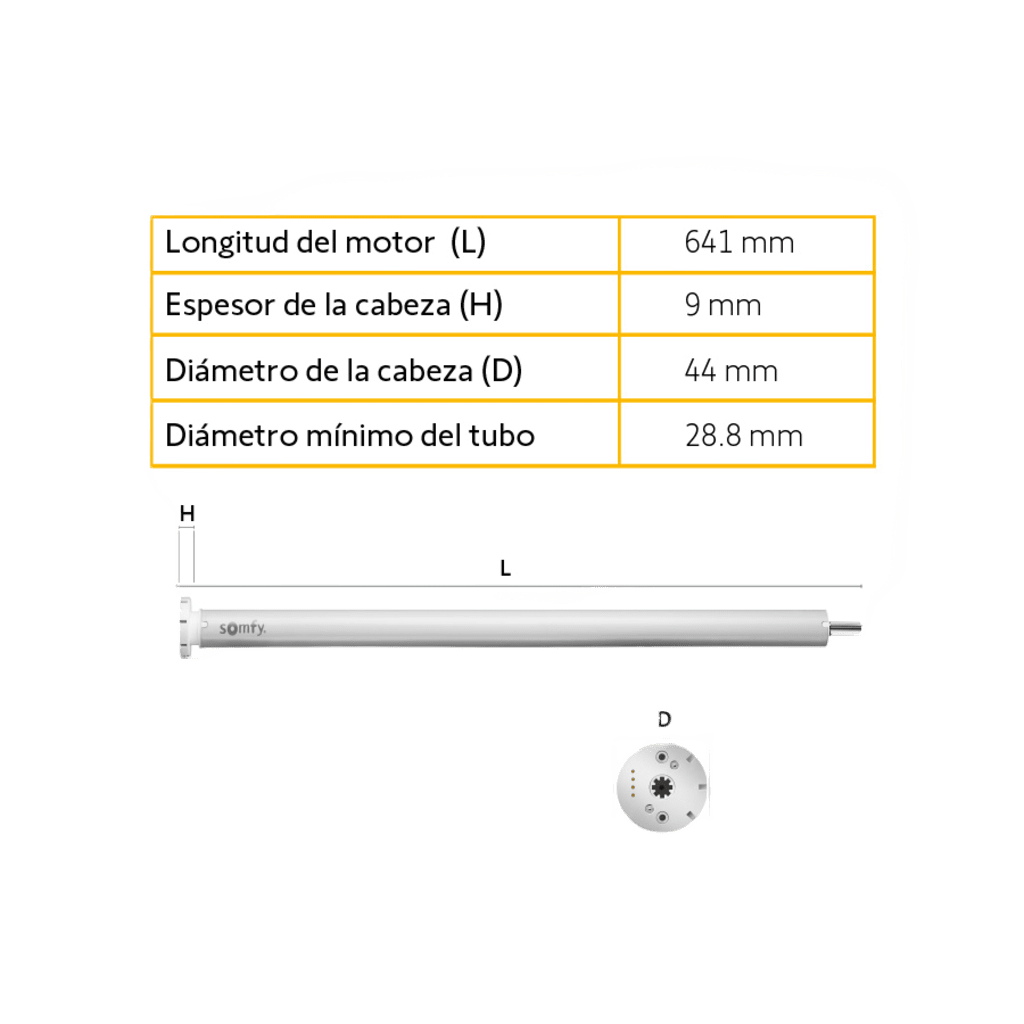 Motor inalámbrico (RTS) de baterías convierta sus persianas de cadena en sistemas inteligentes, para ventanas de 2.30m ancho / 3.50m alto, no incluye textil