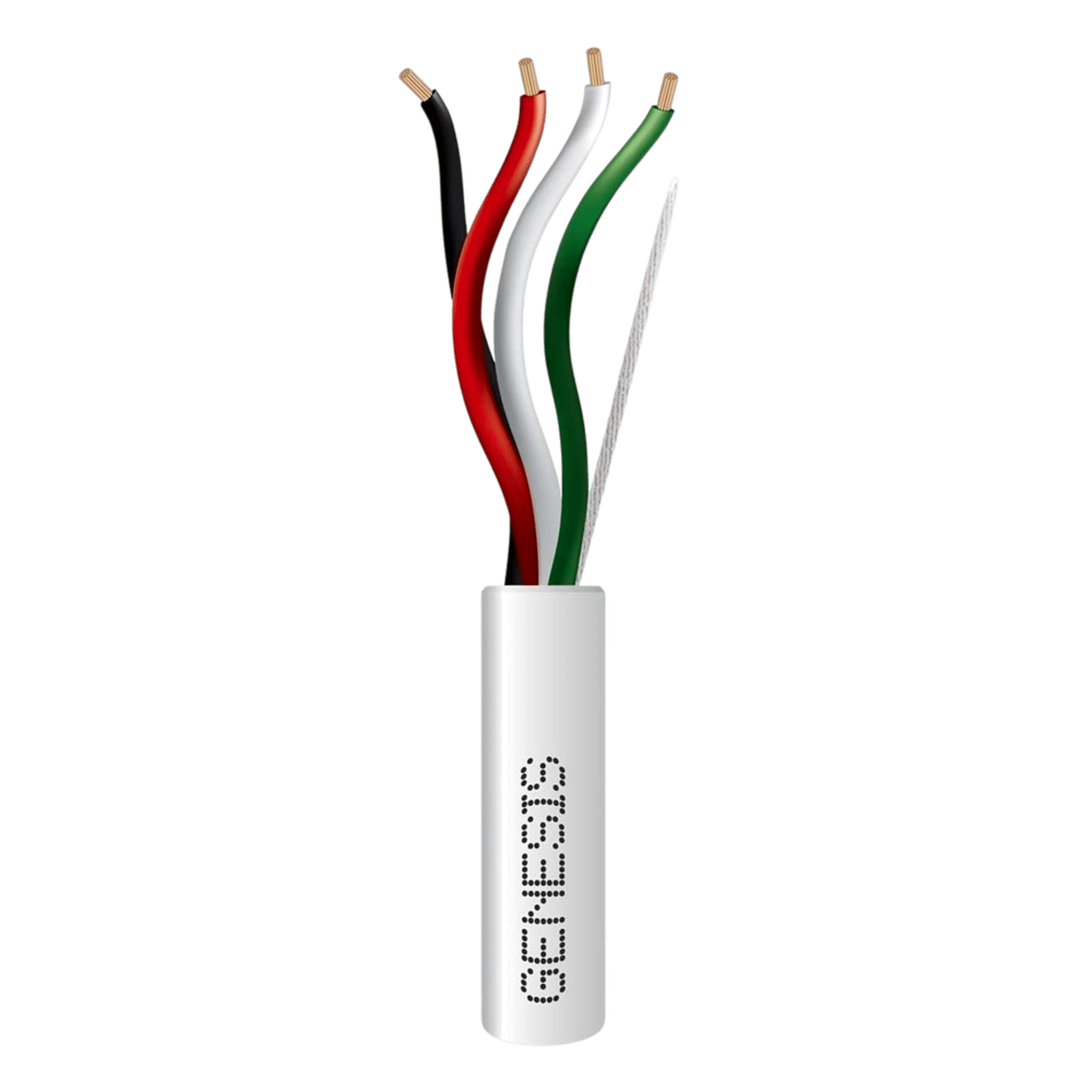Bobina de 152 Metros (500 Pies) de Cable / 4 x 16 AWG / Cable Audacious / Riser / Libre de Ox geno / Color Blanco / Aplicaciones de Alarmas de Intrusi n y Automatizaci n